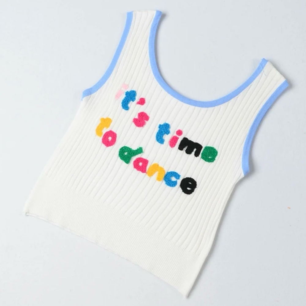 OS “It’s Time To Dance” Ribbed Tank Top